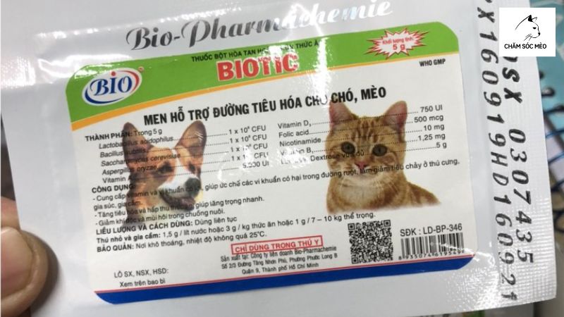 Men Tiêu Hoá Cho Mèo Biotic 5g